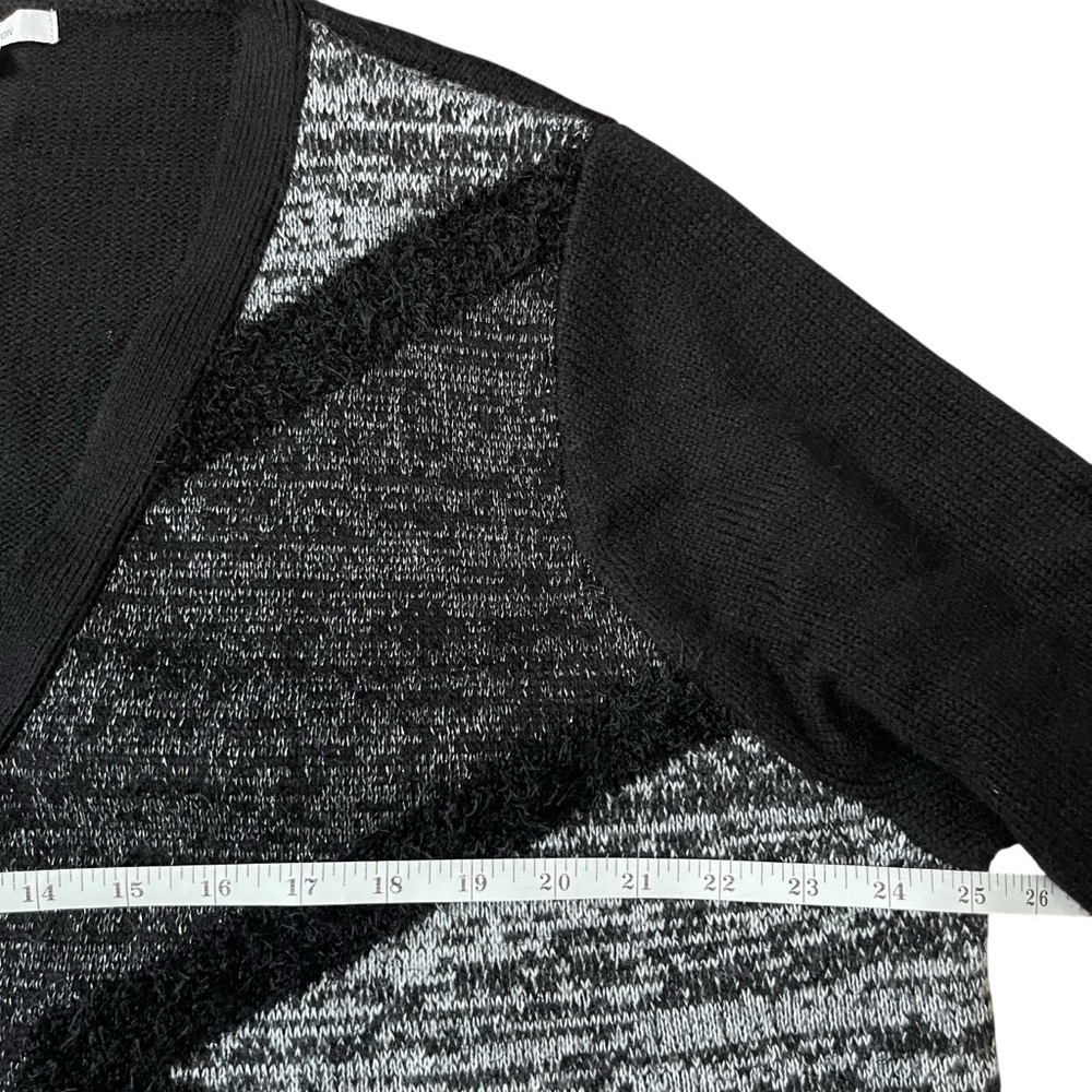 89th & Madison Metallic Open Cardigan 2X Black Gray Longline +Size Chic Layer - Picture 6 of 9